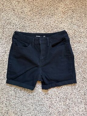 Old Navy Black Women's Cuffed Jean Shorts